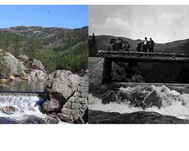 Bru Og Dam Over Gjevdefossen