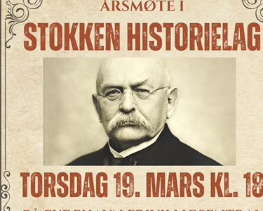 Plakat Årsmøte Stokken Historielag uten Svein