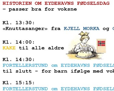 Plakat Eydehavn fyller år 2026