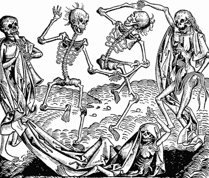 Danse Macabre av Michael Wolgemut, 1493