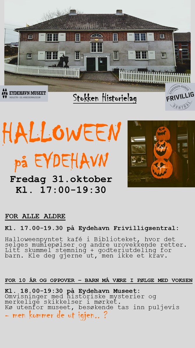 Plakat Halloween på Eydehavn