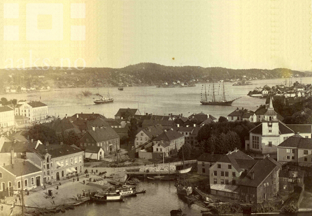 Kittelsbukt i Arendal i 1884