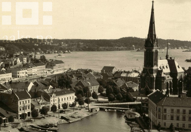 Kittelsbukt i Arendal rundt 1889-1910